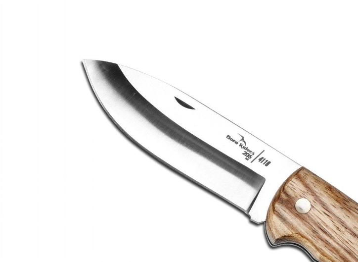 Bora 205 ZB Büyük Boy Yuvarlak Uçlu Zeytin Ağacı Saplı Çakı