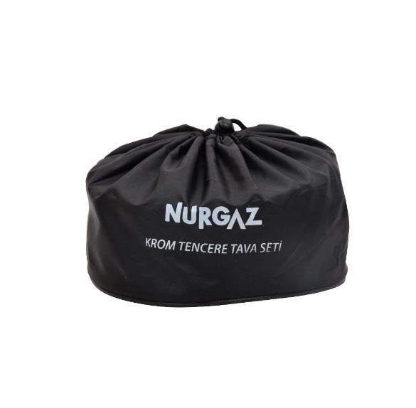 NURGAZ KROM TENCERE TAVA SETİ
