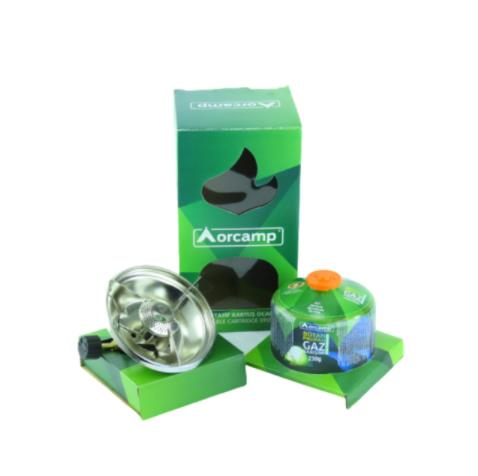 Orgaz Rüzgarlıklı Kamp Ocak | 230 Gram Tüplü Set