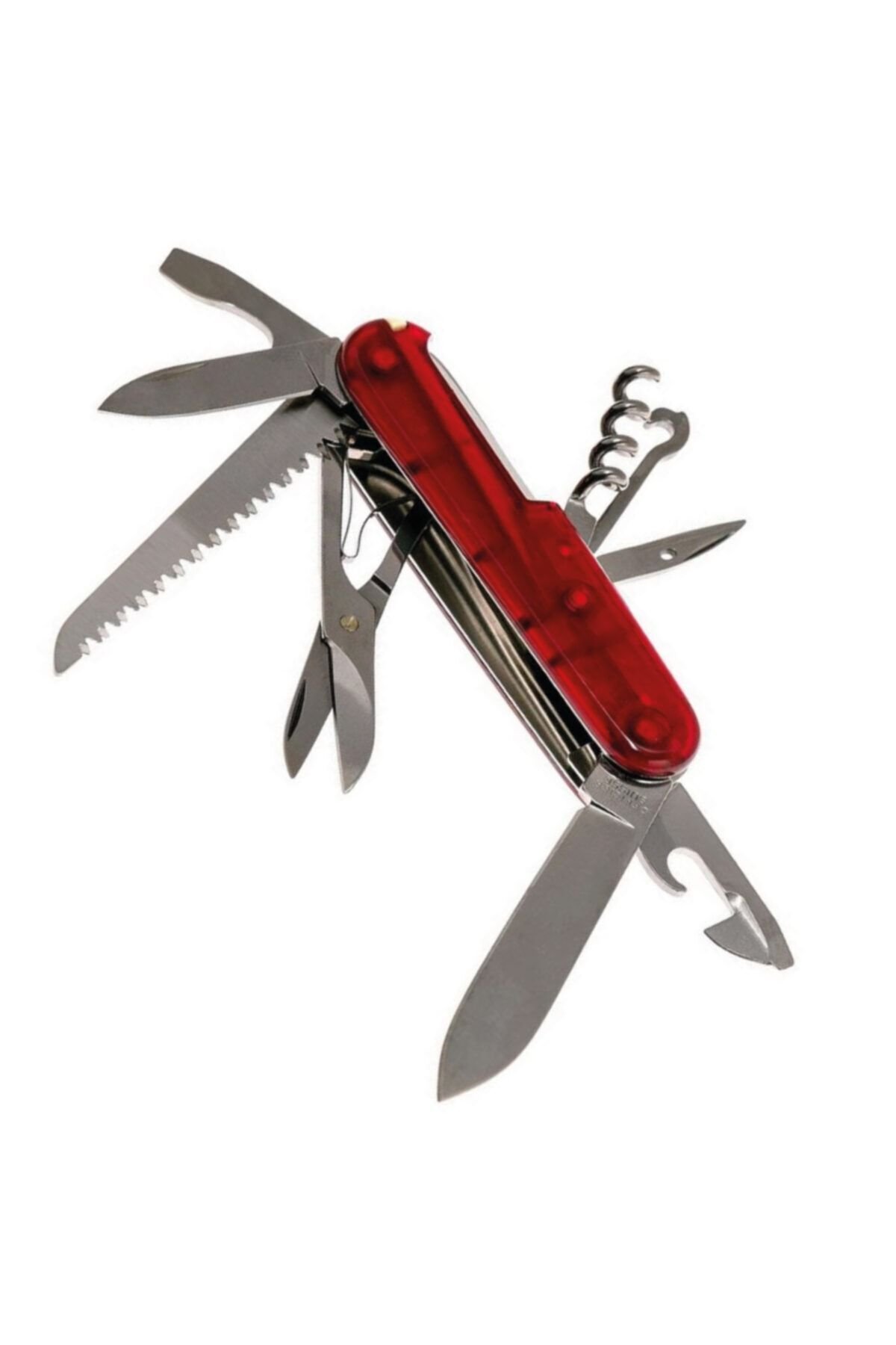 Victorinox Çakı 1.3713.t Huntsman 15 Fonk Şeffaf Kırmızı İsviçre