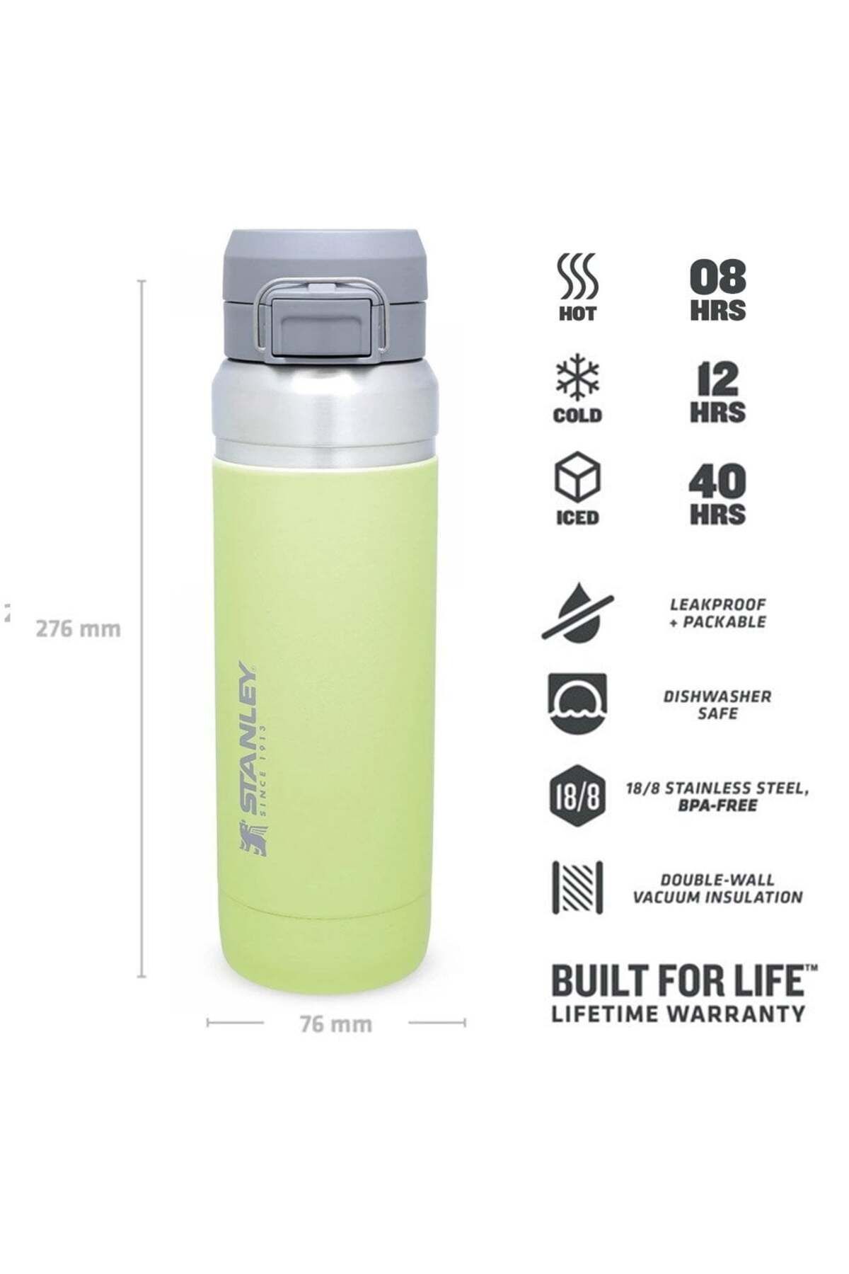 Stanley Go Quick Flip Paslanmaz Çelik Termos 0.70lt. Cıtron