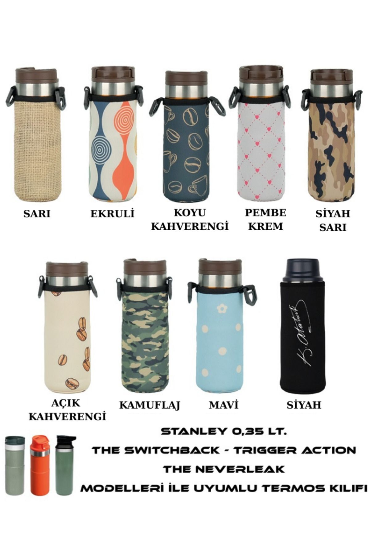 Travel Mug 0.35 Lt. ile Uyumlu Omuz Askılı Termos Kılıfı