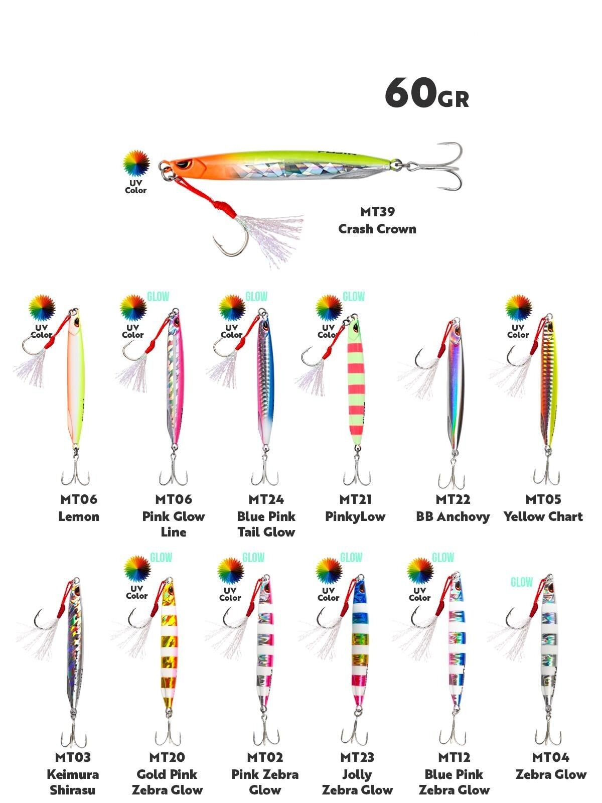 Fujin Metal Cast 60gr Shore Jig Metal Yem