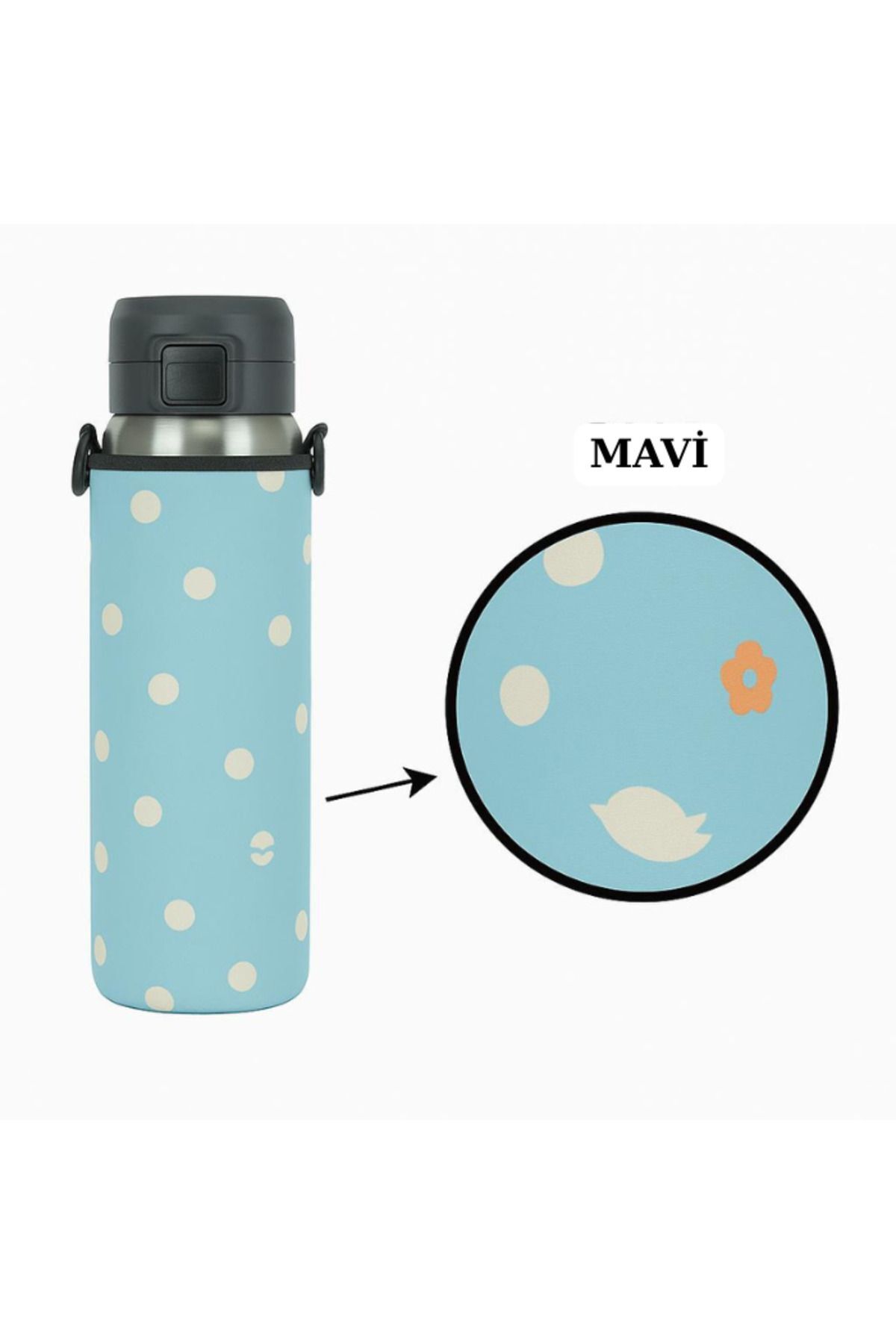 Quick Flip 0.70 Lt. ile Uyumlu Omuz Askılı Termos Kılıfı