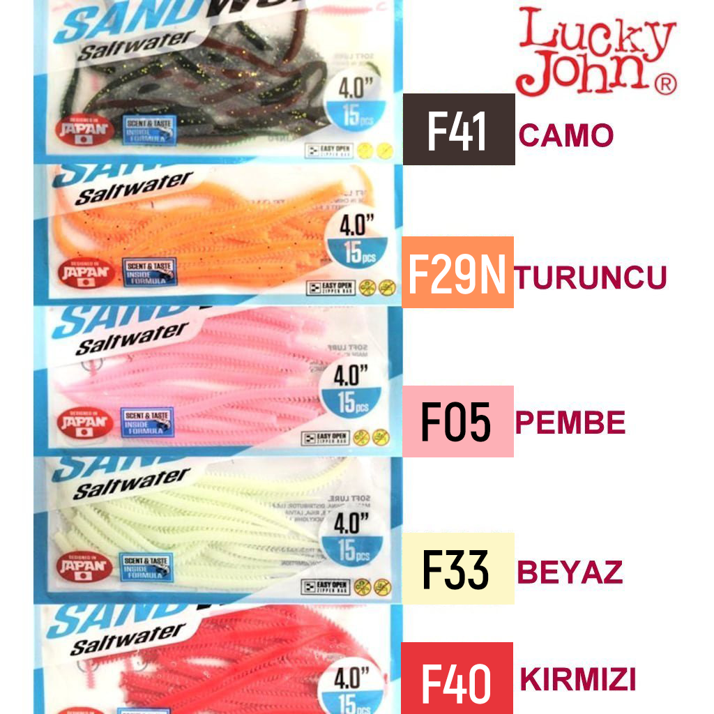 Lucky John Sandworm 2'' Kokulu Lrf Yemi 5 cm