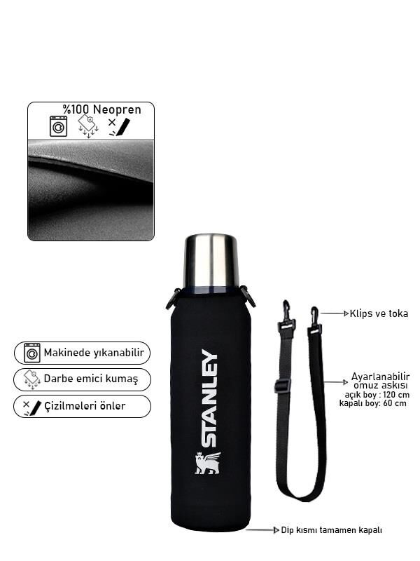 Safir Neopren Termos Kılıfı Omuz Askılı 1.3 Lt Klasik