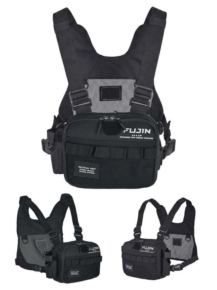 Fujin Tactical Vest Black Balıkçı Çantası