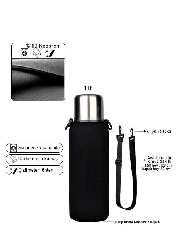 Safir Kamp Stanleye 1 Lt. Adventure(Kulpsuz) Termos ile Uyumlu Omuz Askılı Kılıf