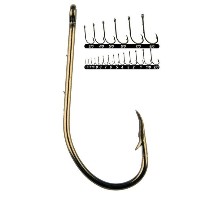 Youvella 1366 Delikli Tırnaklı Papağan Olta İğnesi 100'lü Kutu Bronz