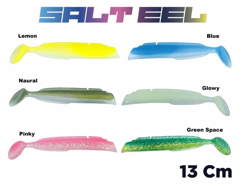 Fujin Salt Eel Body 13cm x3 Silikon Yem Gövde