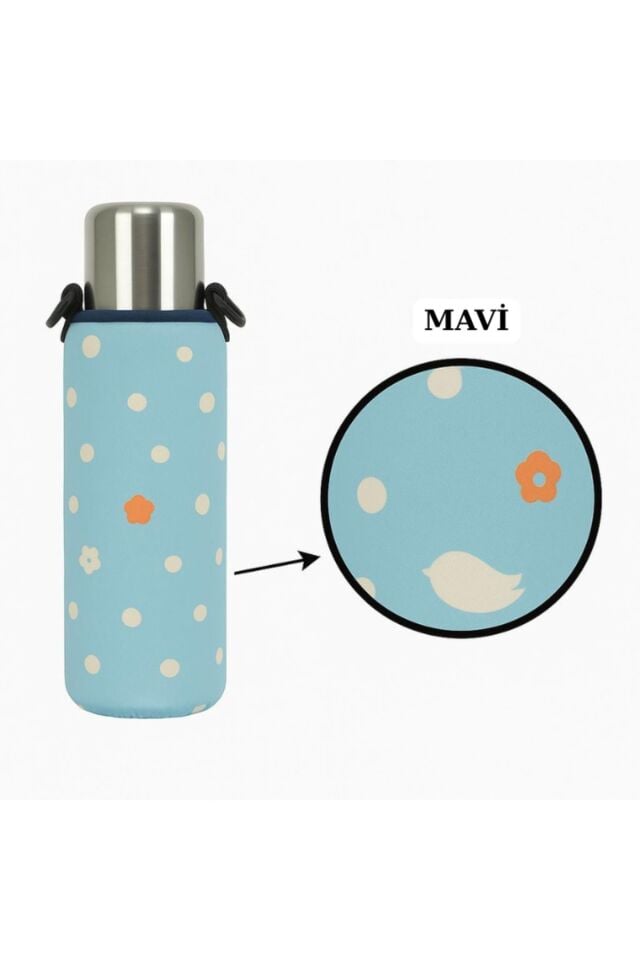 Klasik Kulpsuz 0.75 Lt. ile Uyumlu Omuz Askılı Termos Kılıfı