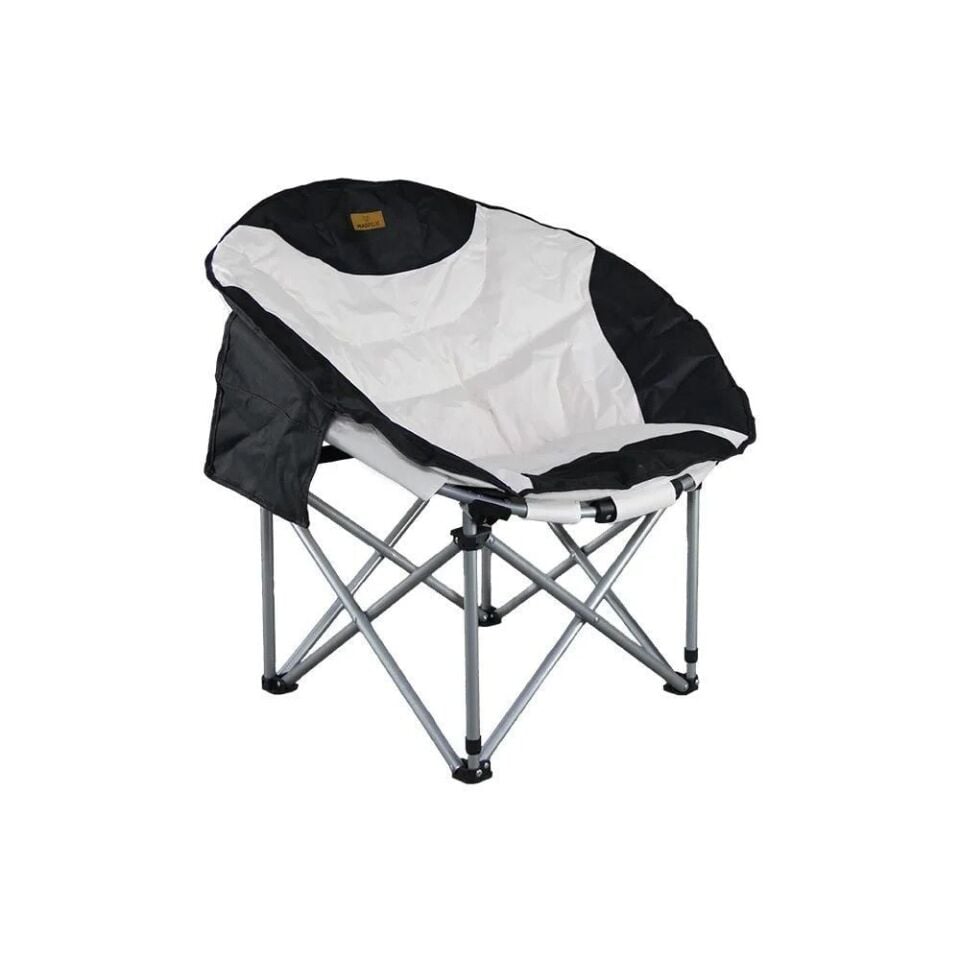 Madfox Moonchair Deluxe Katlanır Kamp Sandalyesi Siyah/Gri