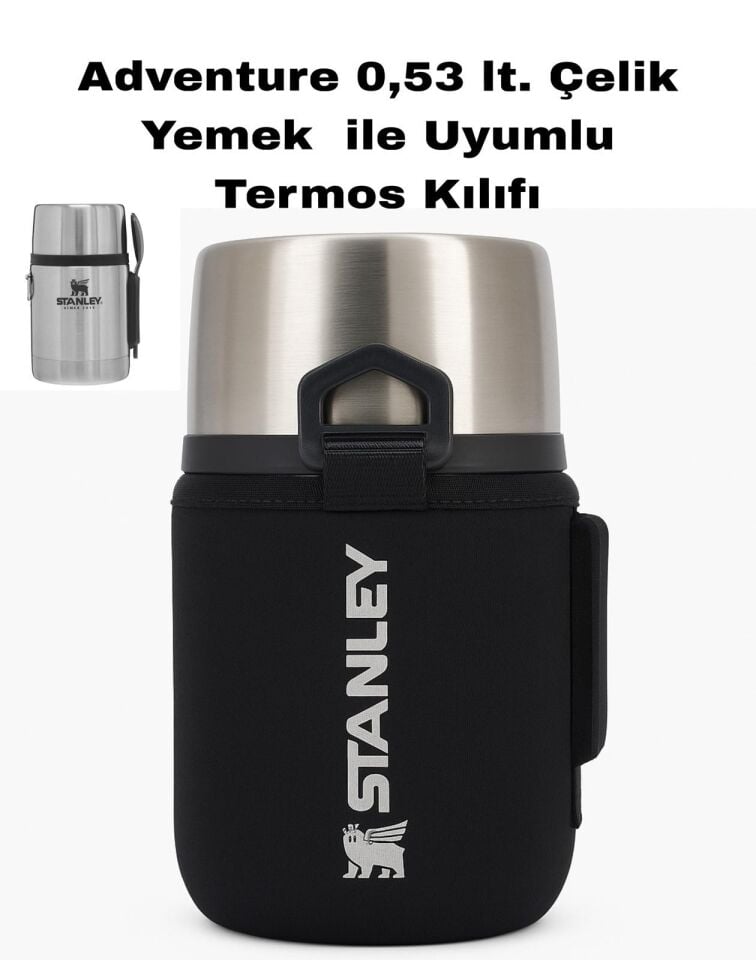 Safir Kamp Stanleye 0.53 Lt. Adventure Çelik Yemek Termosu ile Uyumlu Omuz Askılı Termos Kılıfı