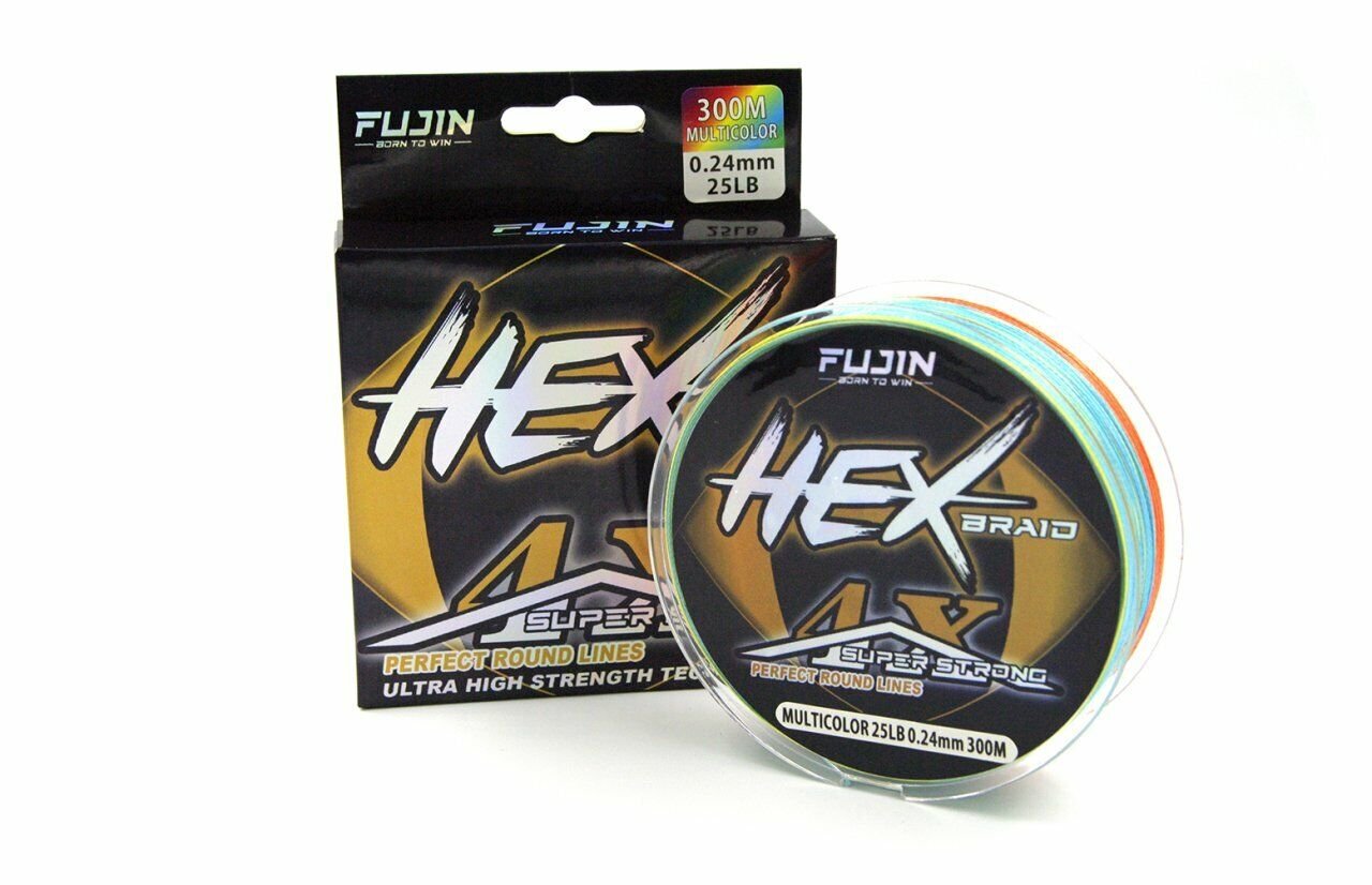 Fujin Hex Braid 4x 300mt Multicolor PE İp Misina