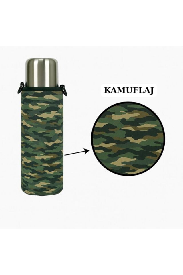 Klasik Kulpsuz 1.0 Lt. ile Uyumlu Omuz Askılı Termos Kılıfı