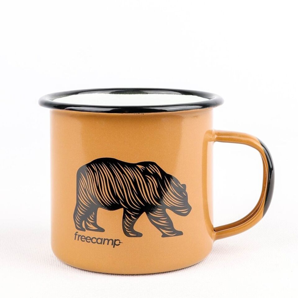 FreeCamp Campers Emaye Mug 350ml-BEJ