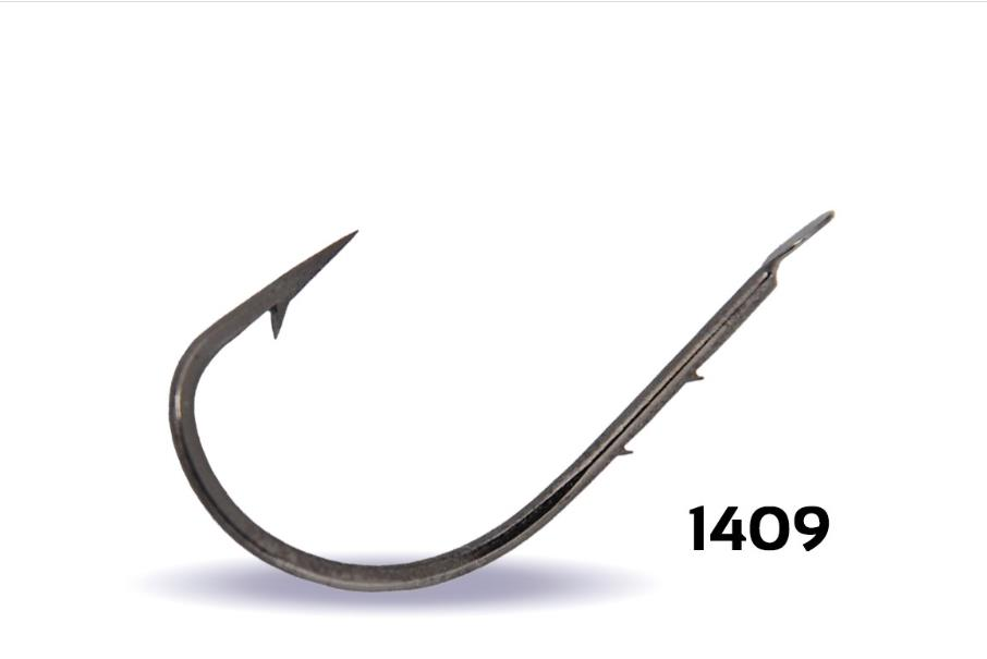 Youvella 1409 Kısa Gövde Tırnaklı Olta İğnesi 100'lü Kutu Black Nikel 1 No