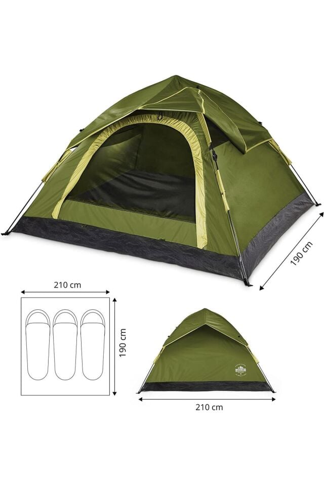 Where Tomorrow Wurf Otomatik Çadır-YEŞİL