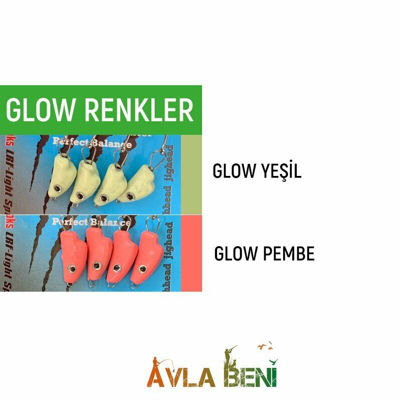 SAFİR BALIK KAFA UV ve GLOW JİG HEAD