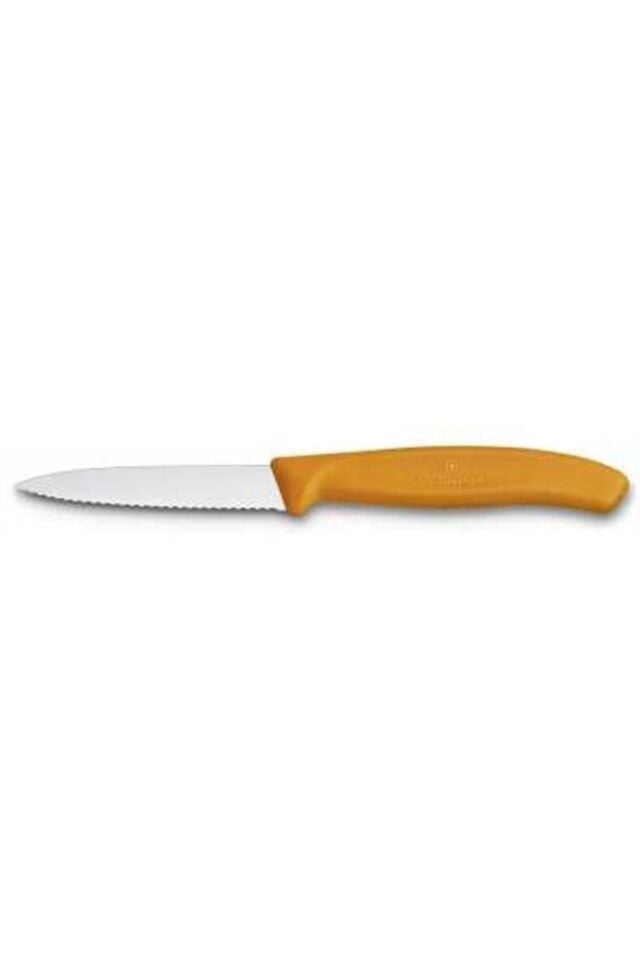 Victorinox 6.7636.L119B 8cm Turuncu 2li Tırtıklı Soyma Bıçağı, Blisterli Paket