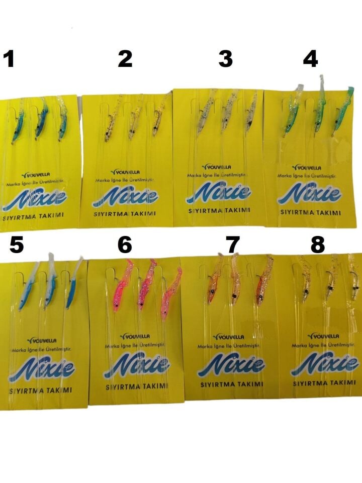 Safir Nixie 1 Metre Sıyırtma Kuyruklu Silikon Takımı 1 Adet