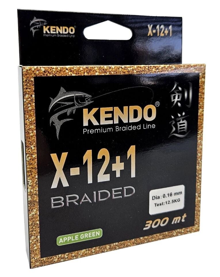 Kendo X-12+1 Braided 300m Apple Green Örgü İp