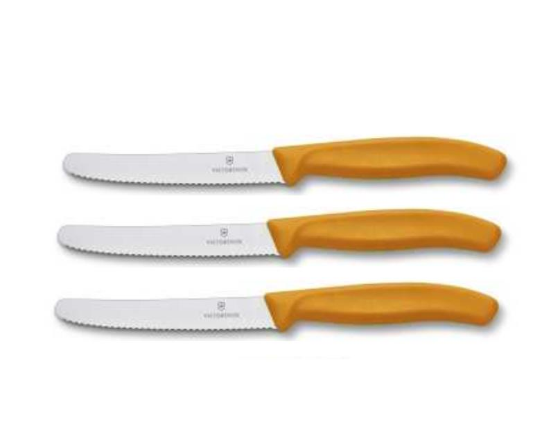 ​​​​​​​​​​​​​​​​​​​​​​​​​​​​​​Victorinox 6.7836.L119 SwissClassic 11cm Domates & Sosis Bıçağı 3 Lü Set